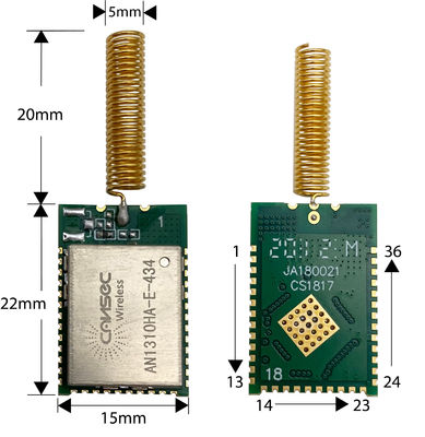 13dBm 1uA সিসি 1310 লোরা 868mhz মডিউল ওয়্যারলেস আরএফ সোস টিআই মডিউল